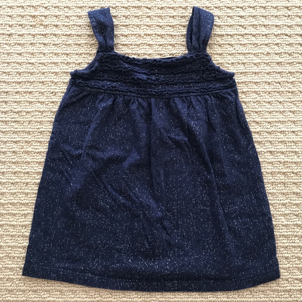 EUC! Jumping Beans Navy Sparkle Tank Top, Sz 4